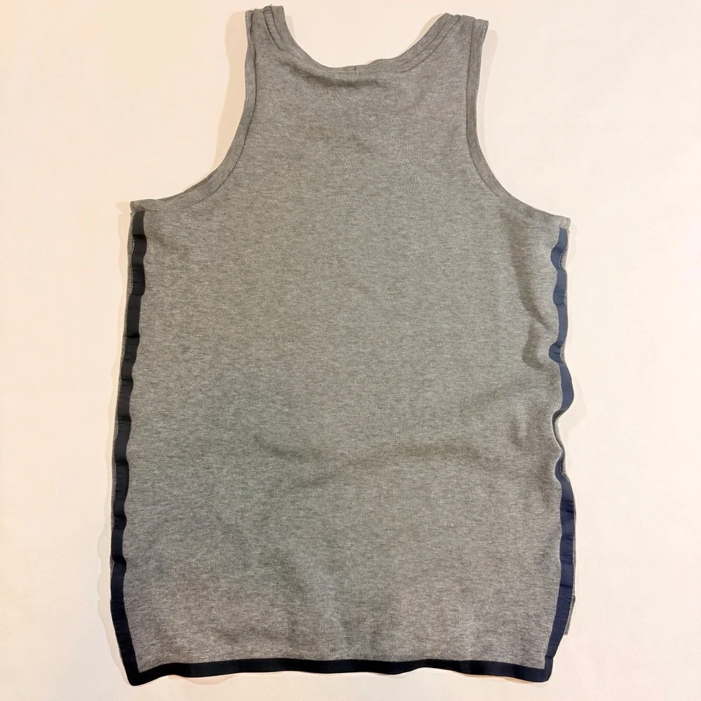 Nike Tank Top Men Small Grey Good Ribbed Side Stripe 727353-091